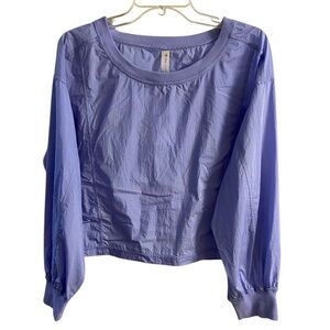 Daily Practice Anthropologie lilac pullover active top nylon oversized Small NWT